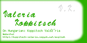 valeria koppitsch business card